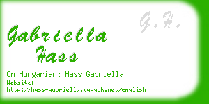 gabriella hass business card